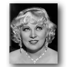 Classic Hollywood portrait of actress Mae West