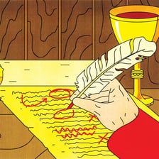An illustration representing concise, edited writing.