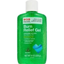 Aloe vera gel being applied as a burn soother