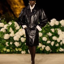 A Yves Saint Laurent fashion runway presentation.