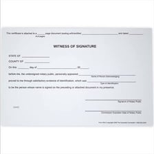 A witness signing a statement under oath