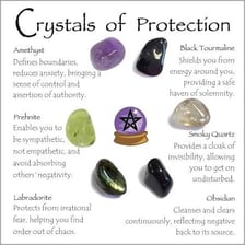Crystals arranged in a setting associated with alternative energy healing.