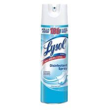 A Lysol disinfectant spray can