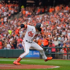 A Baltimore Orioles player in uniform.