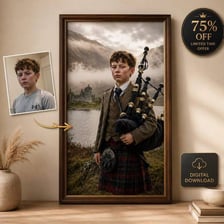 A portrait of a Scottish boy.
