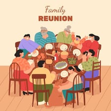 Friends and relatives gathered together