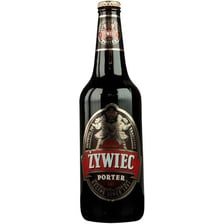 A dark Baltic porter served in a beer glass.
