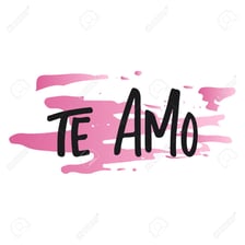 The Spanish words te amo written on a card