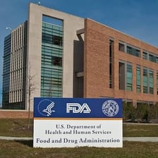 A sign identifying the U.S. Food and Drug Administration
