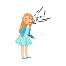Cartoon illustration of a character acting mischievously