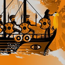 An artistic depiction of the Argo carrying Jason and the Argonauts
