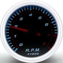A vehicle tachometer displaying engine speed in RPM.