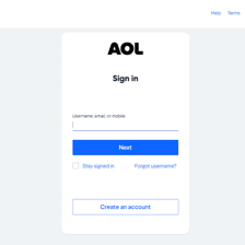 An AOL email interface displayed on a computer screen.