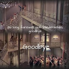 People exchanging a formal farewell