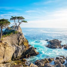 A coastal view of Monterey Bay on California’s Pacific Coast