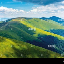 A distant landscape seen across a wide horizon