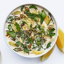 Fresh leeks arranged as soup vegetables