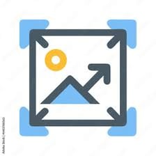 An image being resized with editing handles