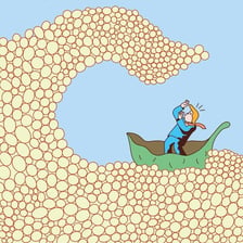 Illustration depicting someone catering to another person’s selfish impulses