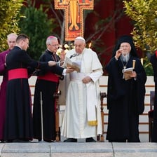 Christian bishops gathered for a formal synod meeting
