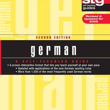 Materials used for studying the German language.