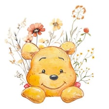 An illustration of Winnie-the-Pooh, a bear in a red shirt.