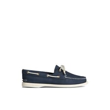 A pair of Sperry Top-Sider boat shoes.