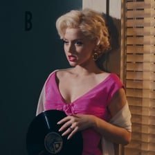Ana de Armas portraying Marilyn Monroe in Blonde