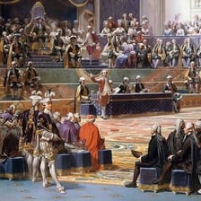A historical painting depicting the Estates-General meeting in France