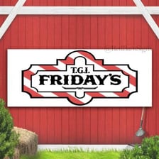 A TGI Fridays restaurant sign.