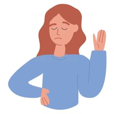 An illustration symbolizing denial and refusal to face facts