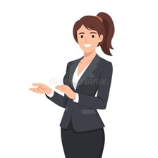 A formal conversation in which a woman is being addressed respectfully.