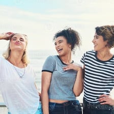 Friends enjoying a carefree outdoor adventure