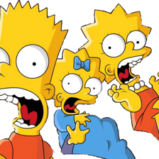 Lisa Simpson pictured with her siblings Bart and Maggie