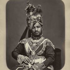 A historical scene from British-ruled India.