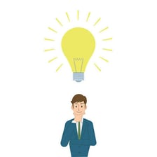 Illustration of a person realizing an idea