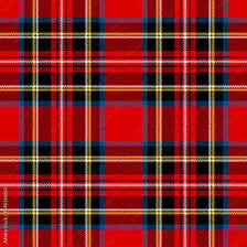 Several colorful Scottish tartan fabric patterns