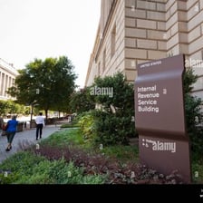 An Internal Revenue Service building sign