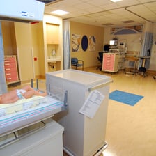 A modern hospital intensive care unit.