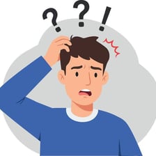 A person showing a confused, puzzled expression