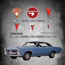A classic Pontiac automobile displaying the Pontiac brand emblem