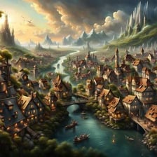 An illustration of a peaceful, orderly ideal city.