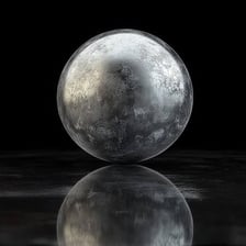 A polished silver surface reflecting light.