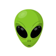 An illustration depicting extraterrestrial visitors imagined as coming from Mars.