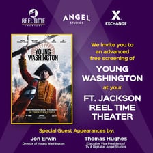 A film premiere display promoting a newly released movie