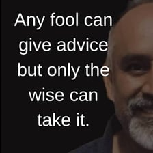An older person offering thoughtful advice.