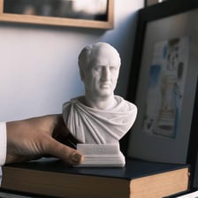 A statue or bust representing the Roman orator Cicero