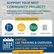 A community project receiving financial support for its development.