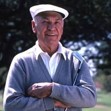 A portrait of professional golfer Ben Hogan.