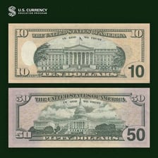 U.S. ten-dollar bills representing sawbucks